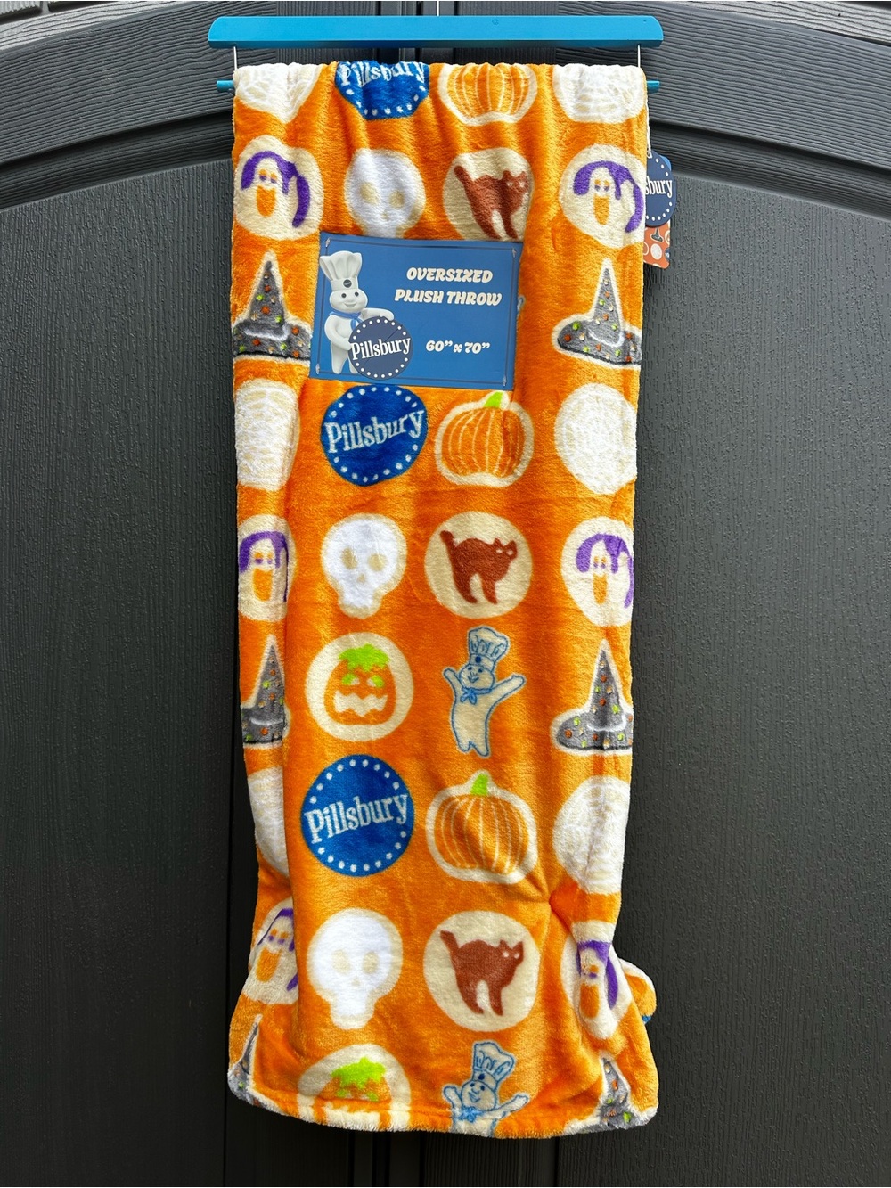 Pillsbury Doughboy Fall Halloween Cookies Plush Throw Blanket NWT